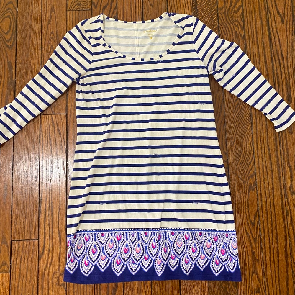 SZ LARGE Lilly Pulitzer long Sleeve Tshirt Dress